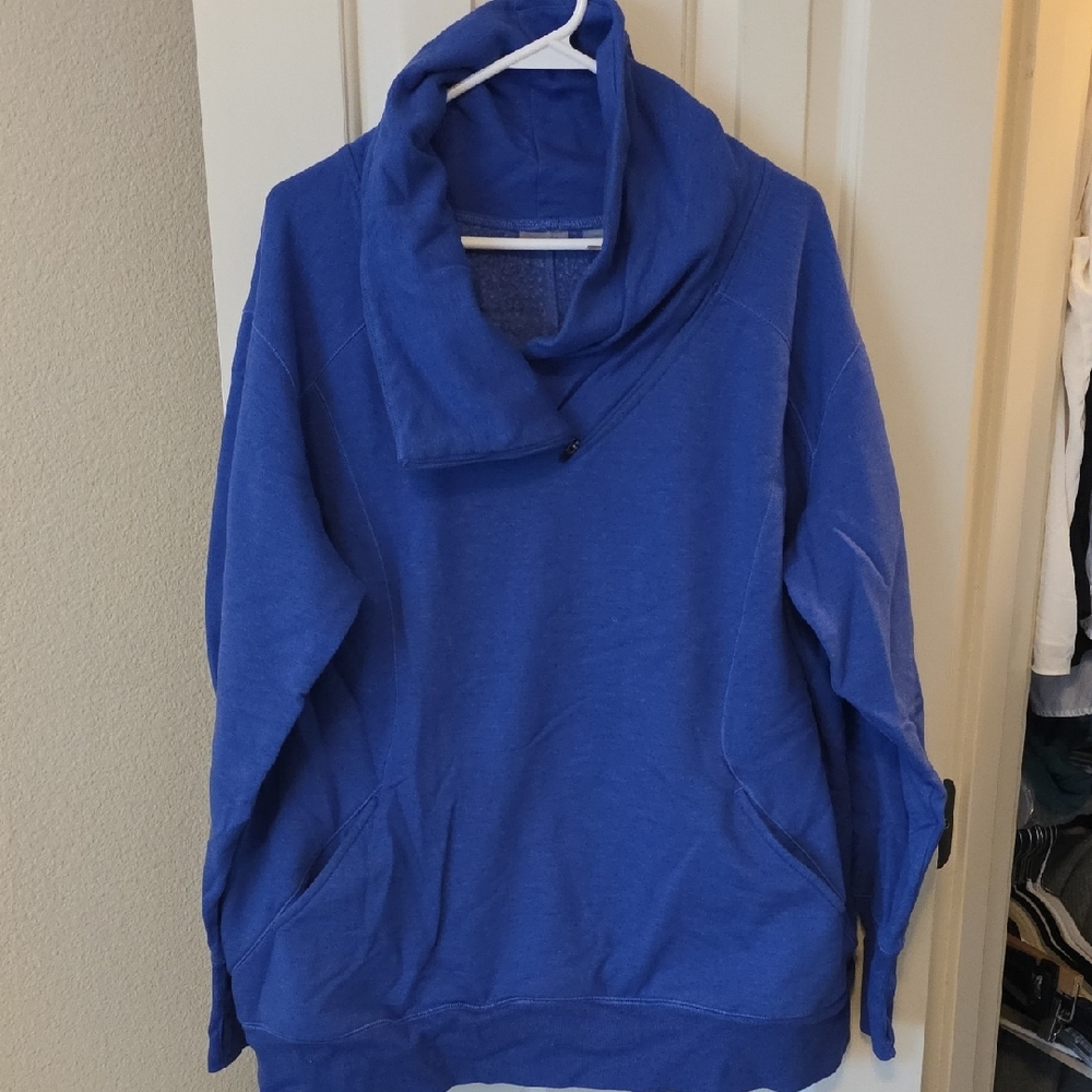 Zella Cowl Neck Blue Sweater